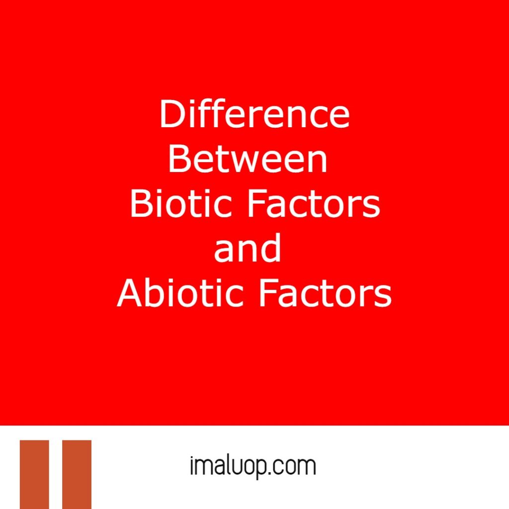 Difference Between Biotic Factors and Abiotic Factors