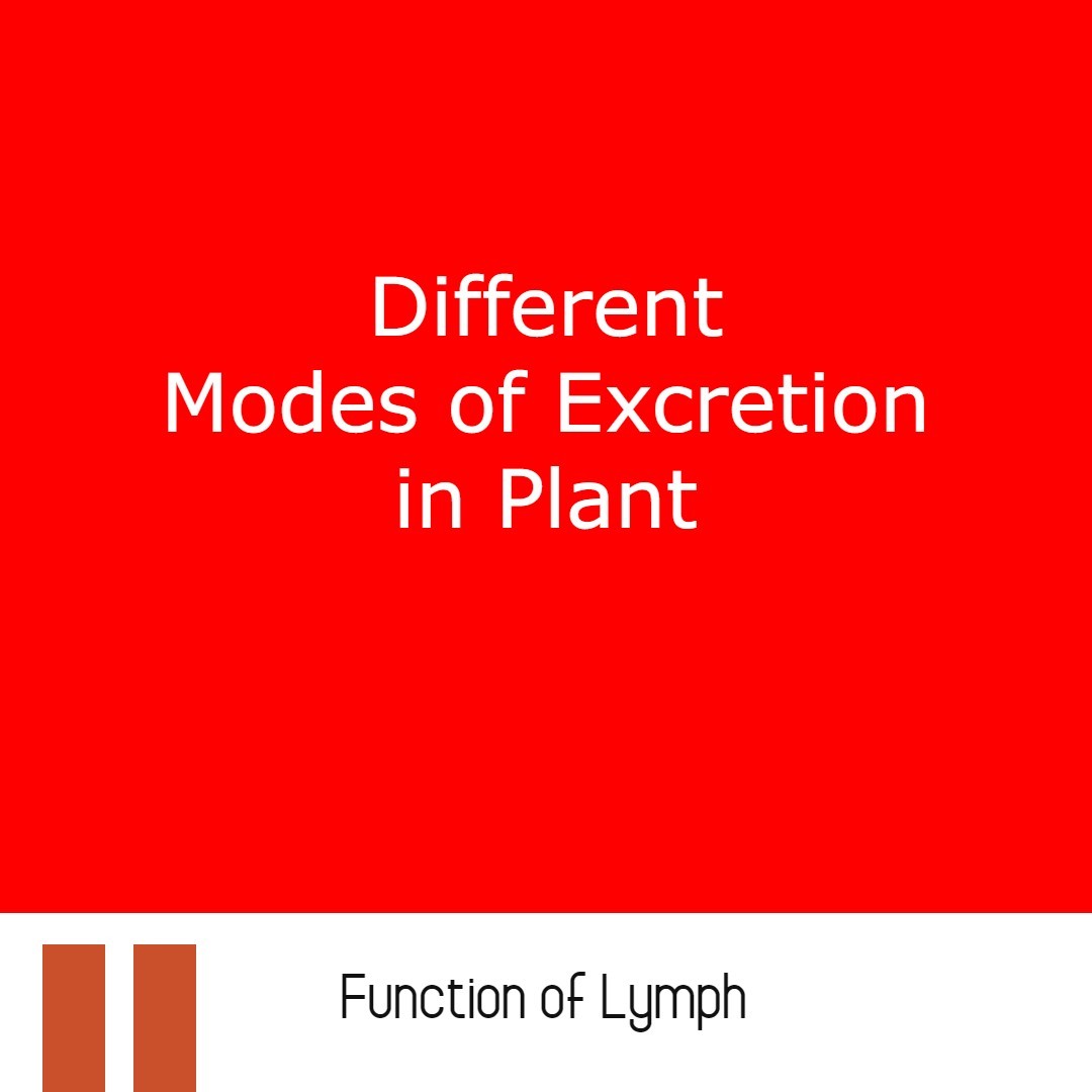 Different Modes of Excretion in Plant