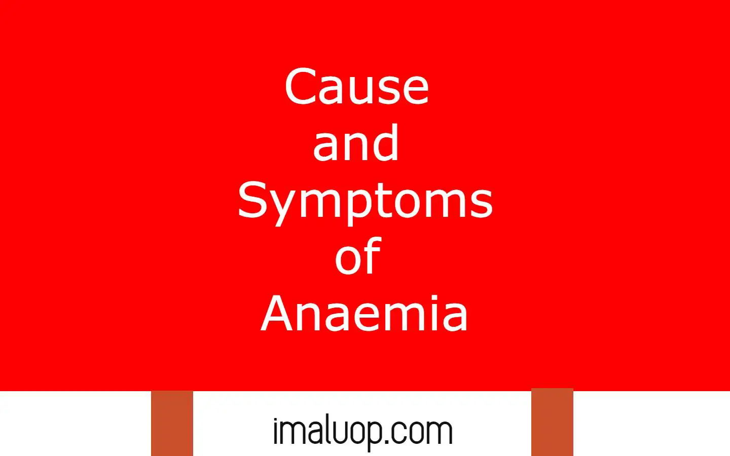 Causes and Symptoms of Anaemia