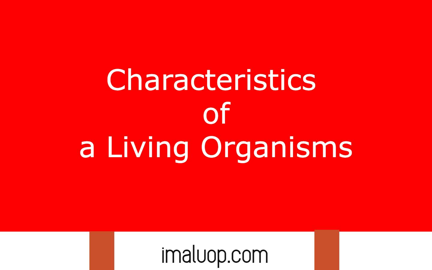 Characteristics of a Living Organisms