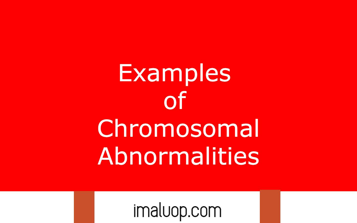 Examples of Chromosomal Abnormalities