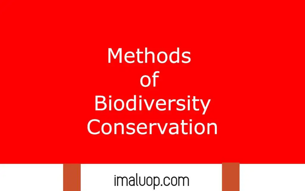 Methods of Biodiversity Conservation
