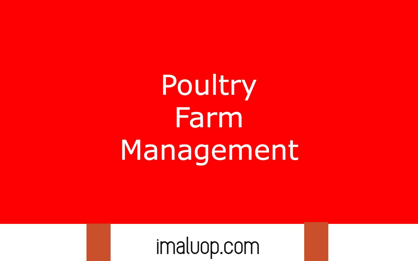 Poultry Farm Management