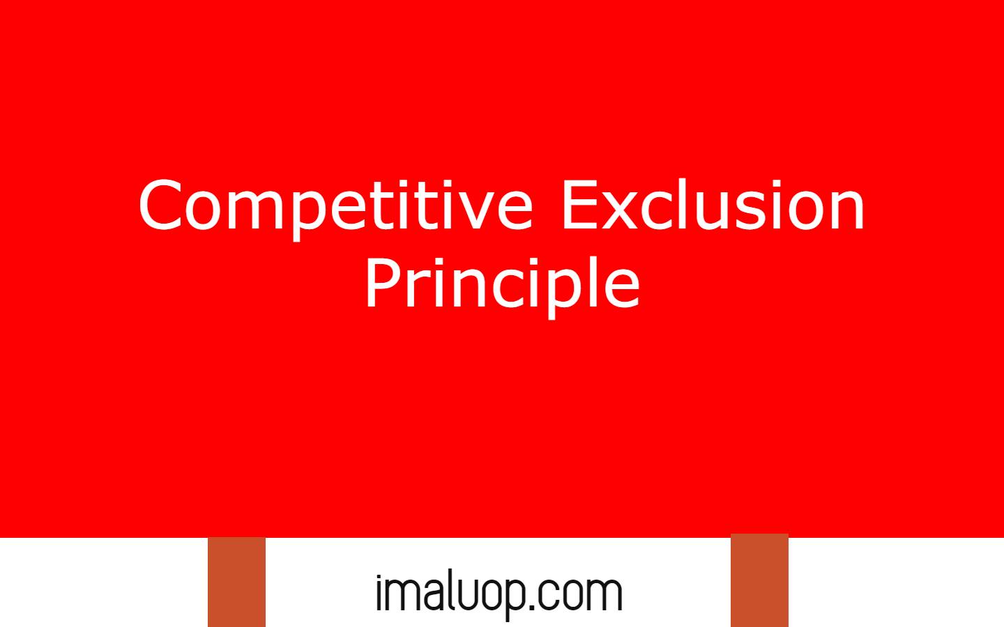 Competitive Exclusion Principle