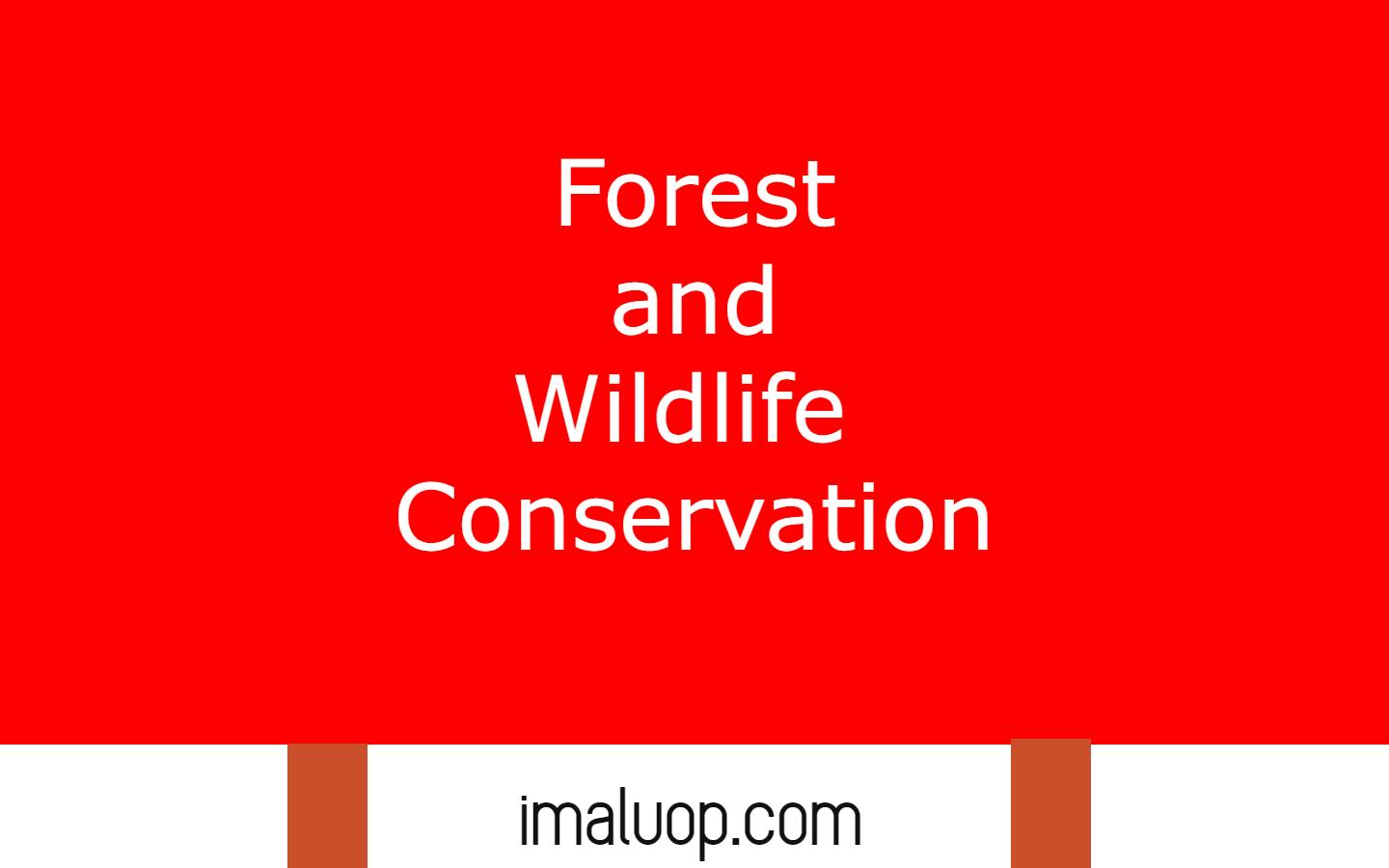 Forest and Wildlife Conservation